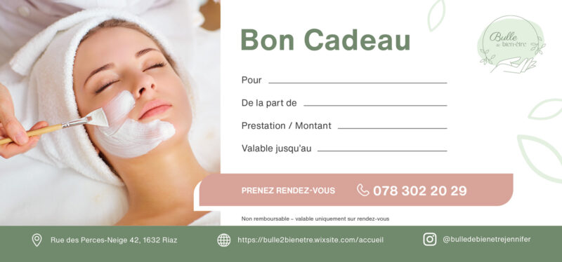 Bon cadeau Bulle de bien-être 2026